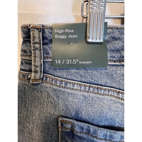 Wild Fable Women’s High Rise Baggy Jeans Size 14 Wide Leg Medium Wash NWT - Picture 5 of 10